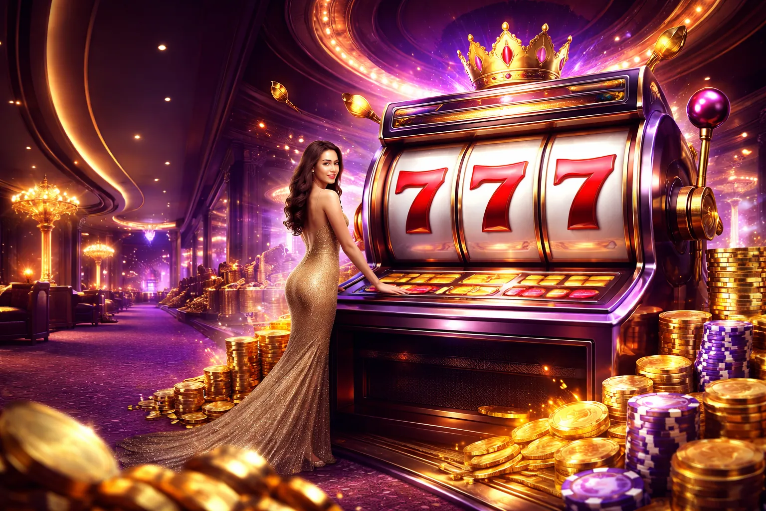 Hình ảnh chính Nổ Hũ tại f1680 Cổng Game, với jackpot lớn và hiệu ứng ánh sáng rực rỡ